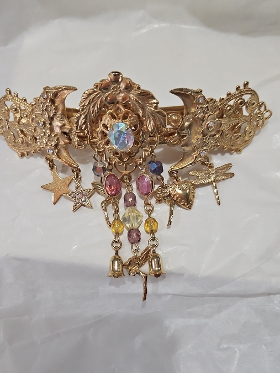 Kirks Folly Other - Kirks Folly Whimiscal Hair Barrette with Crystals, Stars, Fairy, Dragonfly,Moon